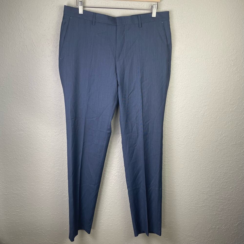Hugo Boss‎ Dress Pants Men's Navy Blue 100% Virgin Wool Size 36